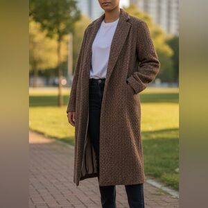 Women's Brown oversized sweater coat